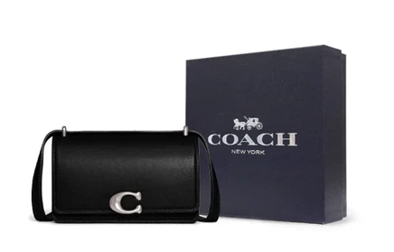Женская сумка Coach из кожи, маленькая, черная