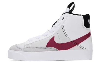 Детские кеды Nike Blazer Mid 77 SE, бело-бордовые