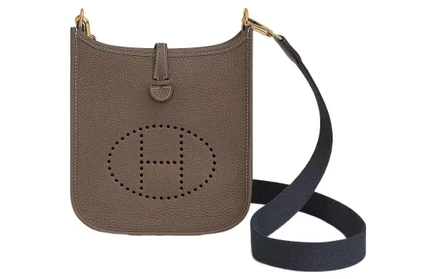 Сумка Hermes Evelyne 18 через плечо, серая