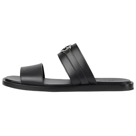 Мужские шлепанцы Gucci Interlocking, черные