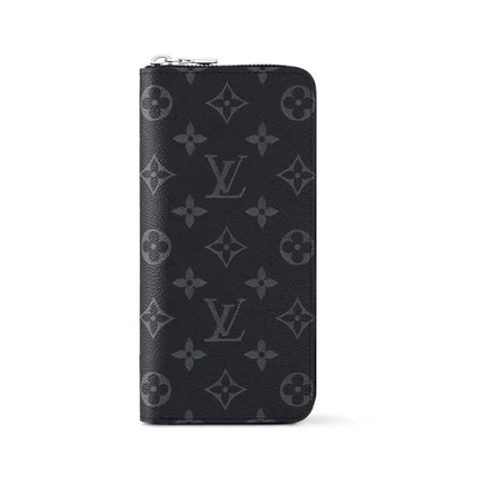 Кошелек Louis Vuitton Vertical Zippy, черно-серый