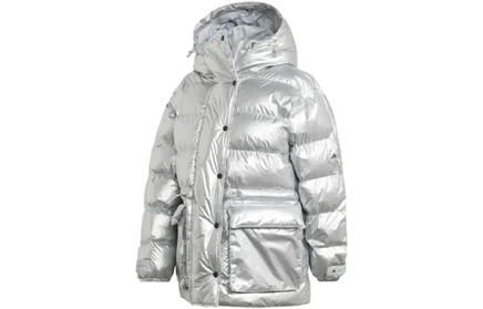 Женская зимняя куртка Adidas Puffer, серебристая