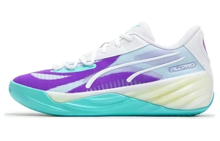 Баскетбольные кроссовки Puma All Pro Nitro, зелено-фиолетовые