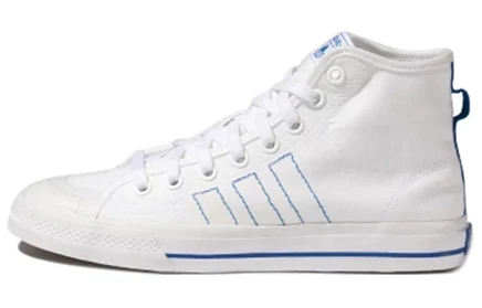 Мужские кеды Adidas Nizza Hi RF, бело-черные