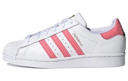 Женские кеды adidas Superstar, бело-розовые