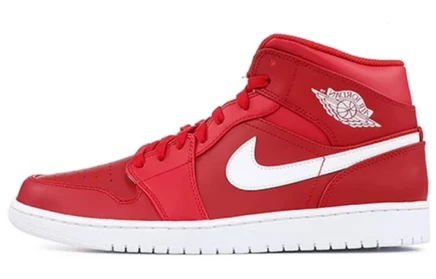 Кеды для девочек Jordan 1 Retro Mid GS, красные