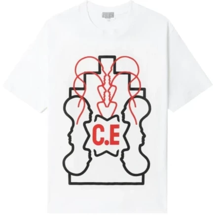 Мужская футболка Cav Empt Ziggurat Heads, белая