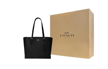 Женская сумка-тоут Coach Mollie из кожи, черная