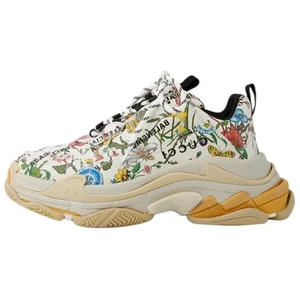 Женские кроссовки Balenciaga Triple S x Gucci, белые