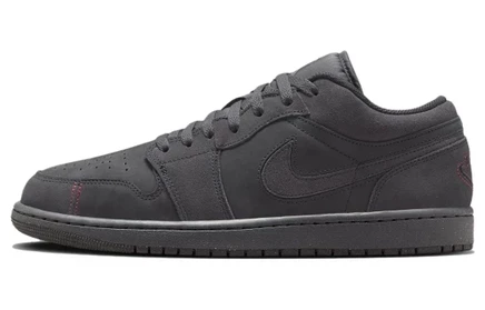 Мужские кроссовки Jordan 1 Low SE Craft, серо-черные