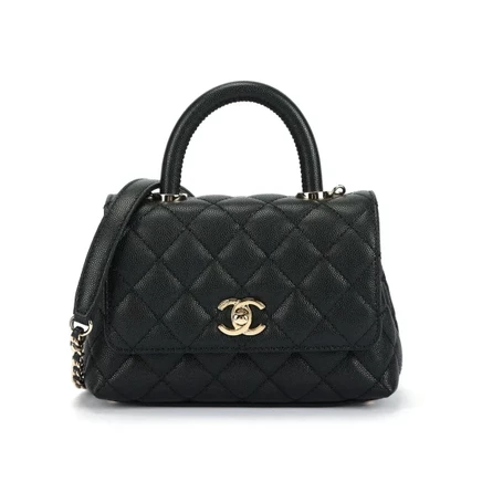 Женская сумка Chanel Coco Handle Mini, черная