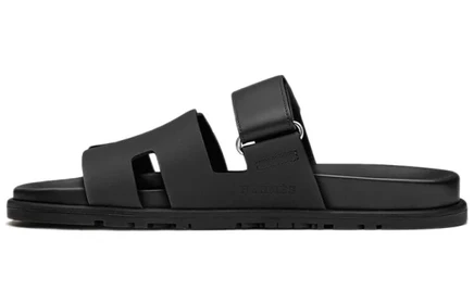 Женские шлепанцы Hermes Chypre Slide, черные