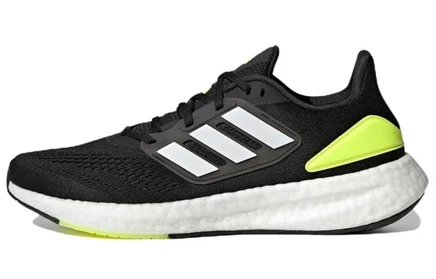 Мужские кроссовки Adidas Pureboost 22, черно-бело-желтые