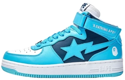 Мужские кеды A Bathing Ape Bape Sta Mid, голубые