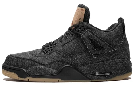 Мужские кроссовки Jordan 4 Retro Levi’s, черные