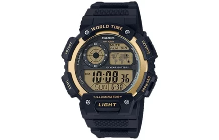 Мужские часы Casio G-Shock AE-1400WH-9A, черно-золотой циферблат