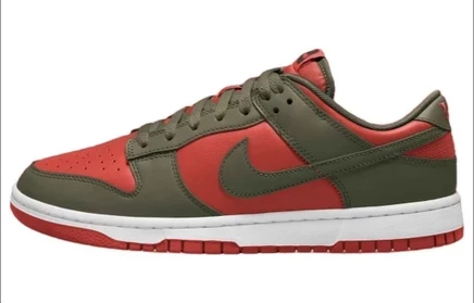 Мужские кроссовки Nike Dunk Low, Mystic Red/Cargo Khaki