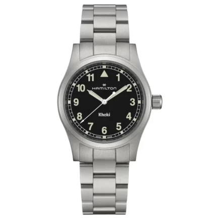 Унисекс-часы Hamilton Khaki Field, кварцевые, черный циферблат