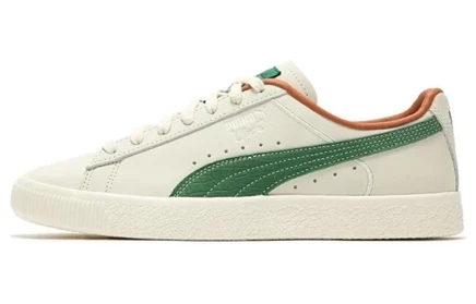 Мужские кроссовки Puma Clyde FG, бело-зеленые