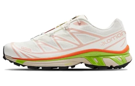 Кроссовки Salomon XT-6, бело-розово-зеленые