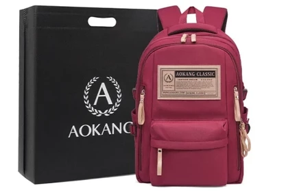 Унисекс рюкзак Aokang для ноутбука, бордовый