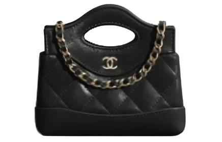 Женская сумка Chanel Extra Mini, кожа ягненка, черная