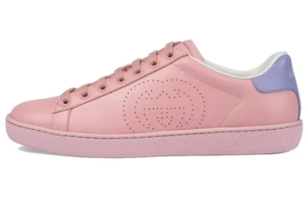 Женские кеды Gucci Ace Interlocking G, розово-голубые