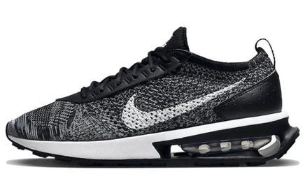 Женские кроссовки Nike Air Max Flyknit Racer, черно-белые