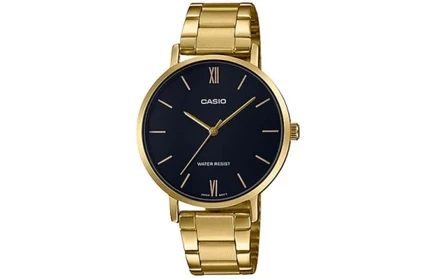 Женские часы Casio LTP-VT01G-1B, черный циферблат