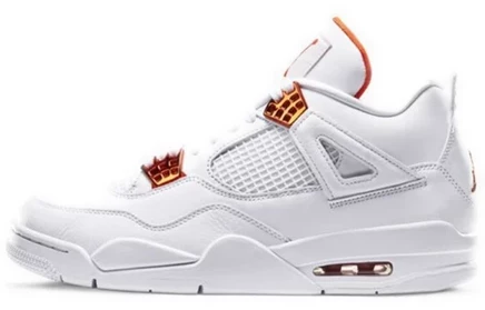 Мужские кроссовки Jordan Air Jordan 4 Retro, бело-оранжевые