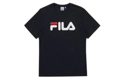 Унисекс футболка Fila в корейском стиле, синяя