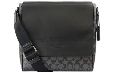Мужская сумка Coach Houston через плечо, черная