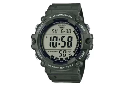 Мужские часы Casio AE1500WHX-3AV, зеленый ремешок