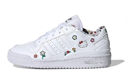 Кеды для девочек adidas Forum Low J Hello Kitty, белые