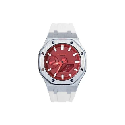 Унисекс-часы Casio Red, серебристо-белые