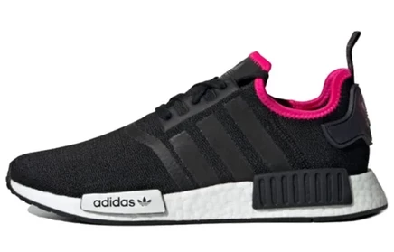Мужские кроссовки Adidas NMD_R1, чёрно-розовые