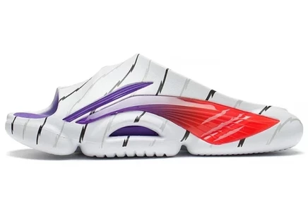 Мужские шлепанцы Li-Ning Speed 8, бело-фиолетово-красные