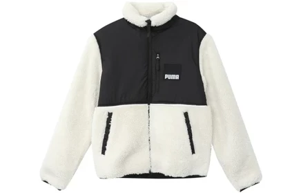 Мужская бархатная куртка Puma, цвета слоновой кости