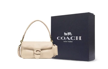 Женская сумка Coach Tabby из овчины, средняя, айвори