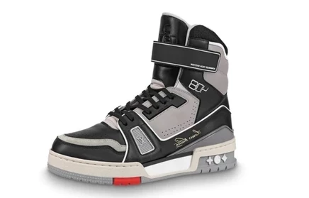 Мужские кроссовки Louis Vuitton Trainer, серо-черные