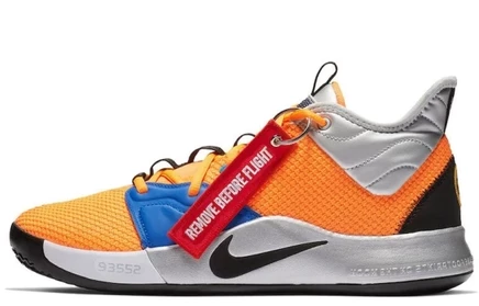 Мужские баскетбольные кроссовки Nike PG 3 NASA, оранжево-серые