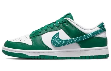 Женские кроссовки Nike Dunk Low Green Paisley