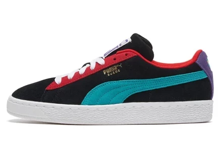Унисекс-кеды Puma Suede Classic, черные с цветными деталями