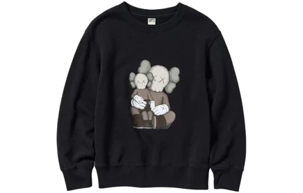 Толстовка унисекс Uniqlo x KAWS SS23, черная