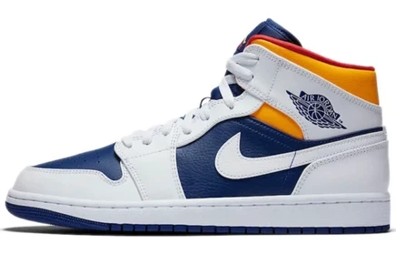 Мужские кроссовки Jordan Air Jordan 1 Mid, бело-синие