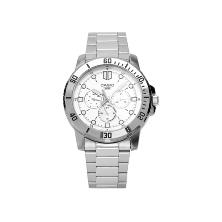 Мужские часы Casio MTP-VD300D-7E, белые