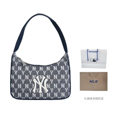 Унисекс-сумка MLB Monogram Collection, темно-синяя