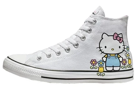 Женские высокие кеды Converse Hello Kitty «Цветы»