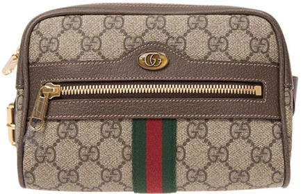 Сумка на пояс унисекс Gucci Ophidia, коричневая