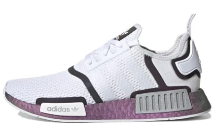 Мужские кроссовки adidas NMD_R1, бело-фиолетовые